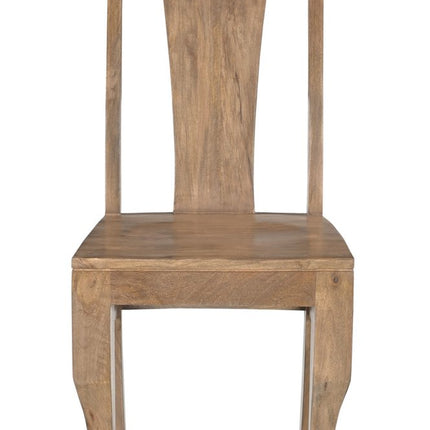 Set of Two Brown Solid Wood Slat Back Dining Side Chairs HomeRoots