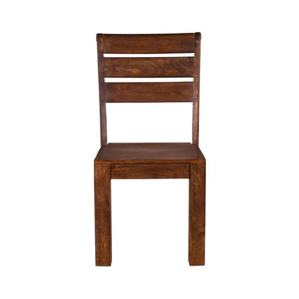 Set of Two Brown Solid Wood Ladder Back Dining Side Chairs HomeRoots