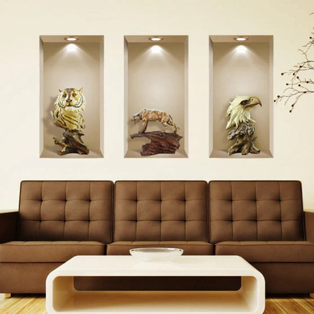 Set of Three Ana Faux Niche 3D Peel and Stick Wall Decals