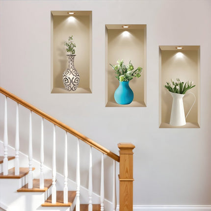 Set of Three Ada Faux Niche 3D Peel and Stick Wall Decals HomeRoots