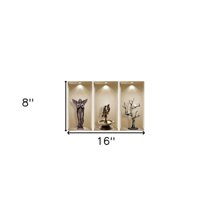 Set of Three Acy Faux Niche 3D Peel and Stick Wall Decals