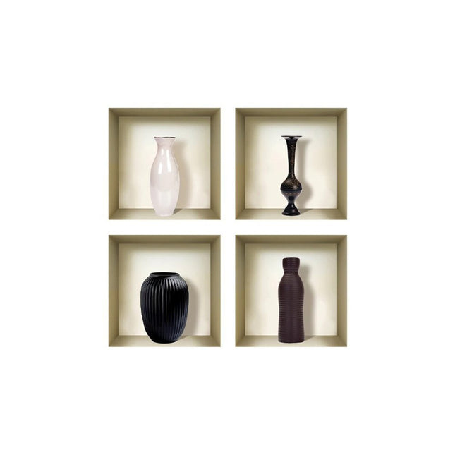 Set of Four Eve Faux Niche 3D Peel and Stick Wall Decals HomeRoots