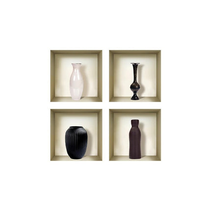 Set of Four Eve Faux Niche 3D Peel and Stick Wall Decals