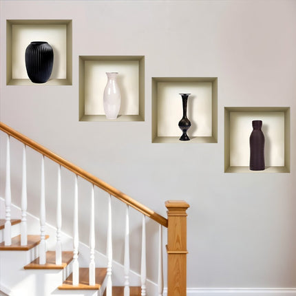 Set of Four Eve Faux Niche 3D Peel and Stick Wall Decals HomeRoots