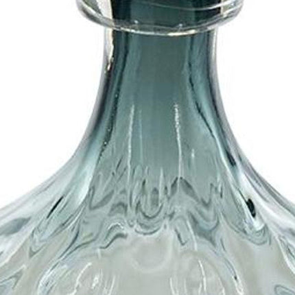 13" Light Blue Hammered Glass Table Vase HomeRoots
