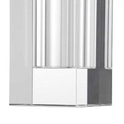 8" Clear Square Glass Table Vase