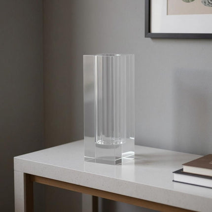 10" Clear Square Glass Table Vase HomeRoots