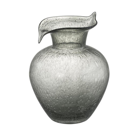 10" Light Gray Bubble Glass Round Table Vase HomeRoots