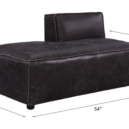 ACME 56588 Birdie Modular - Chaise, Antique Slate Top Grain Leather
