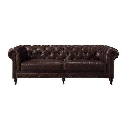ACME 56590 Aberdeen Sofa, Vintage Brown Top Grain Leather