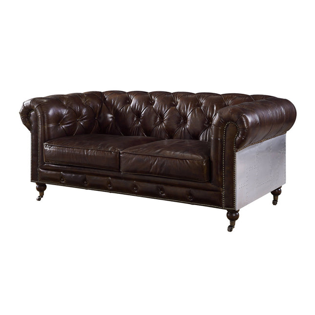 ACME 56591 Aberdeen Loveseat, Vintage Brown Top Grain Leather