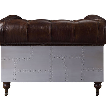 ACME 56592 Aberdeen Chair, Vintage Brown Top Grain Leather
