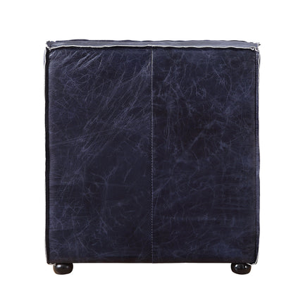 ACME 56595 Birdie Modular - Armless Chair, Vintage Blue Top Grain Leather