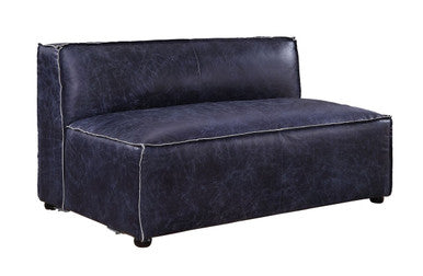 ACME 56596 Birdie Modular - Armless Love, Vintage Blue Top Grain Leather ACME Furniture