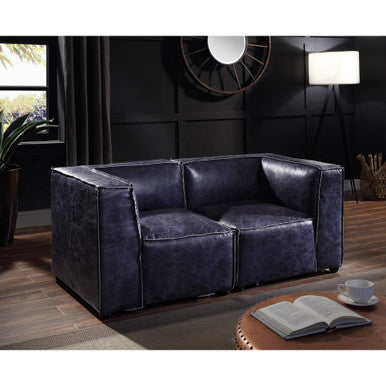 ACME 56597 Birdie Modular - Wedge, Vintage Blue Top Grain Leather ACME Furniture