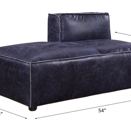ACME 56598 Birdie Modular - Chaise, Vintage Blue Top Grain Leather