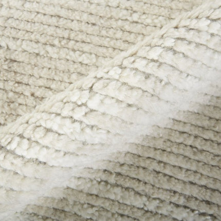 9' X 13' Tan and Ivory Wool Hand Knotted Area Rug HomeRoots