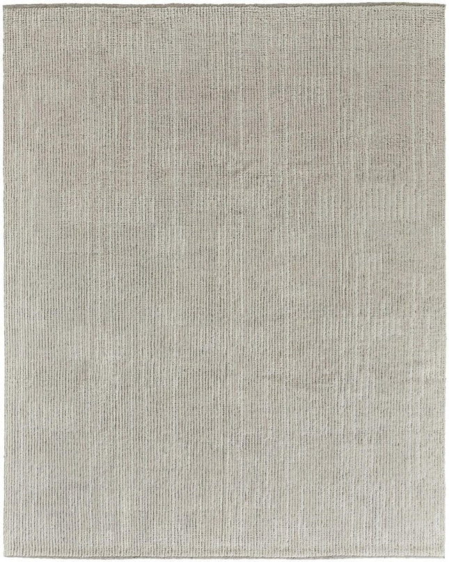 9' X 13' Tan and Ivory Wool Hand Knotted Area Rug HomeRoots
