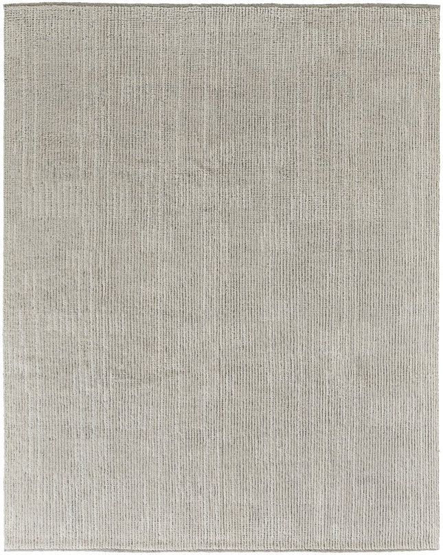 9' X 13' Tan and Ivory Wool Hand Knotted Area Rug HomeRoots