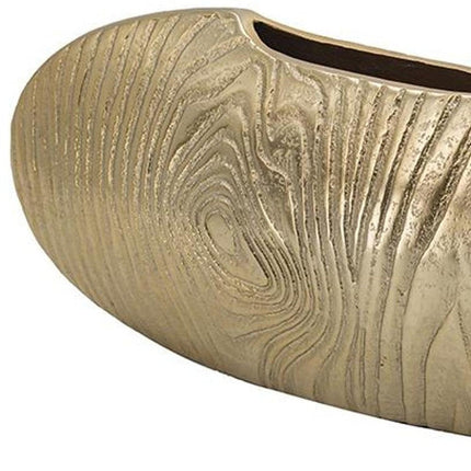 7" Gold Aluminum Oval Disc Table Vase HomeRoots