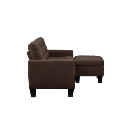 ACME 56655 Earsom Sofa and Ottoman, Brown Linen