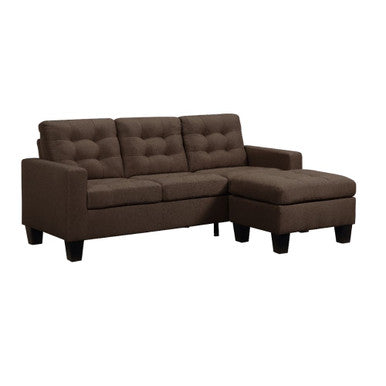 ACME 56655 Earsom Sofa and Ottoman, Brown Linen ACME Furniture
