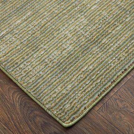 9' X 13' Tan and Green Power Loom Area Rug HomeRoots