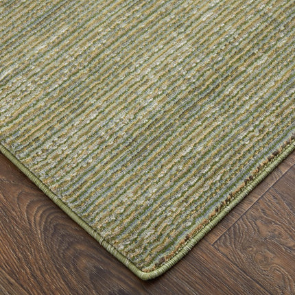 9' X 13' Tan and Green Power Loom Area Rug HomeRoots