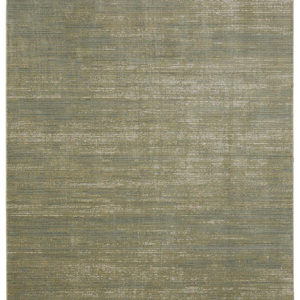 9' X 13' Tan and Green Power Loom Area Rug HomeRoots