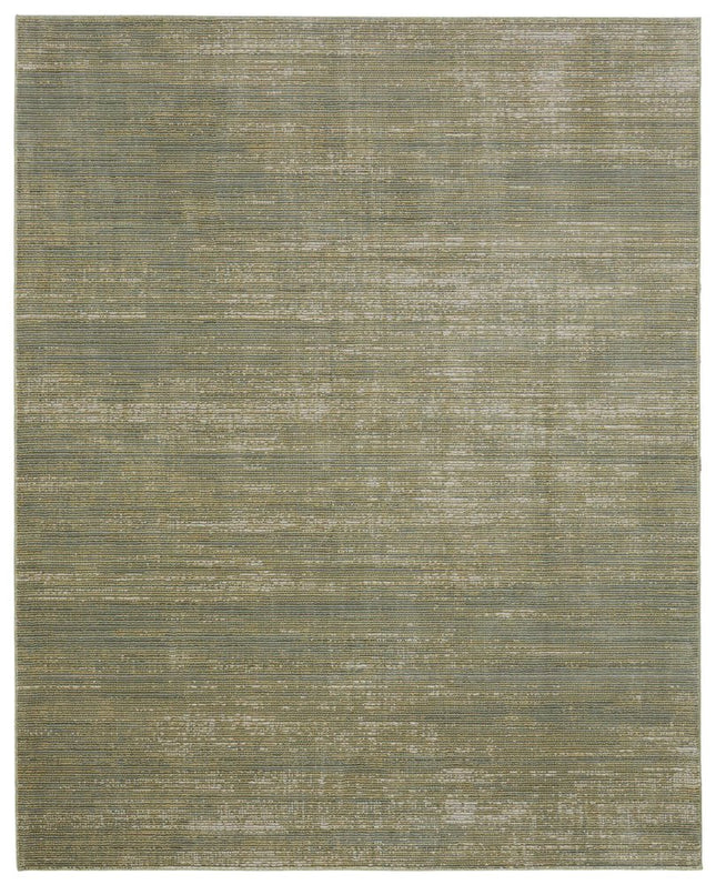 9' X 13' Tan and Green Power Loom Area Rug HomeRoots