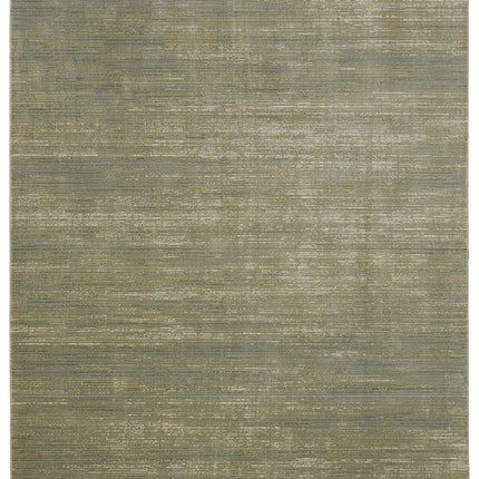 9' X 13' Tan and Green Power Loom Area Rug HomeRoots