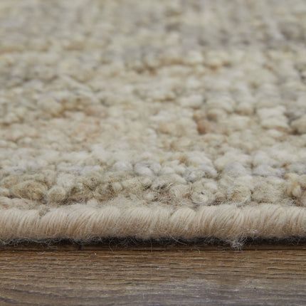 9' X 13' Tan and Ivory Wool Floral Hand Knotted Area Rug HomeRoots