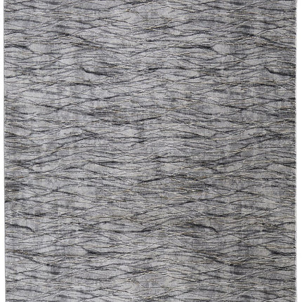 9' X 13' Gray Ivory and Tan Abstract Power Loom Area Rug HomeRoots