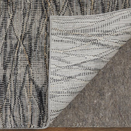 9' X 13' Gray Ivory and Tan Abstract Power Loom Area Rug HomeRoots