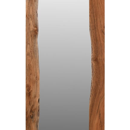32" Brown Live Edge Solid Wood Full Length Hanging Mirror HomeRoots