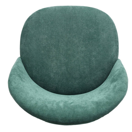 Set of Two Green and Black Upholstered Fabric Dining Side Chairs