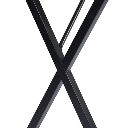 39" Black Wood and Metal X-Shape Computer Desk HomeRoots