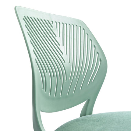 Teal and White Adjustable Height Swivel Rolling Office Chair HomeRoots