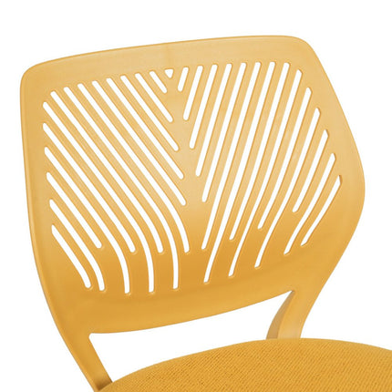 Yellow and White Adjustable Height Swivel Rolling Office Chair HomeRoots
