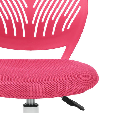 Pink and White Adjustable Height Swivel Rolling Office Chair HomeRoots