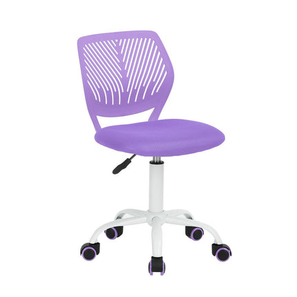 Pink and White Adjustable Height Swivel Rolling Office Chair HomeRoots