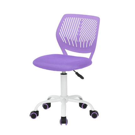 Pink and White Adjustable Height Swivel Rolling Office Chair HomeRoots