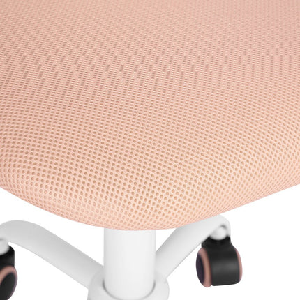 Pink and White Adjustable Height Swivel Rolling Office Chair HomeRoots