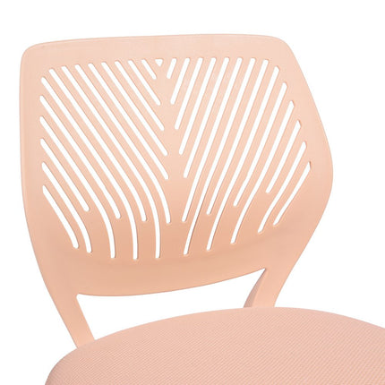 Pink and White Adjustable Height Swivel Rolling Office Chair HomeRoots