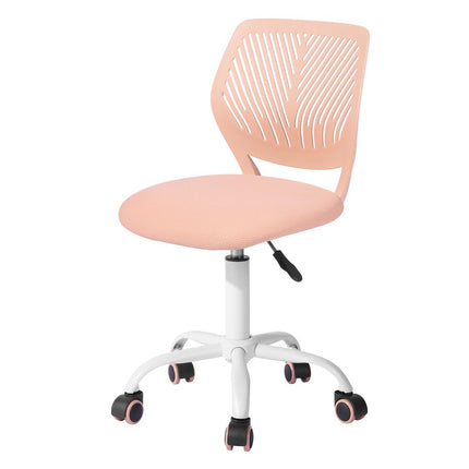 Pink and White Adjustable Height Swivel Rolling Office Chair HomeRoots