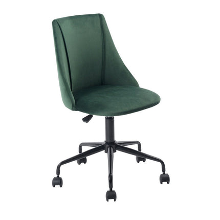 Green and Black Adjustable Height Swivel Rolling Office Chair HomeRoots