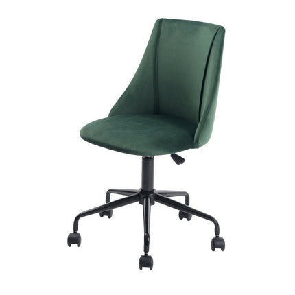 Green and Black Adjustable Height Swivel Rolling Office Chair HomeRoots