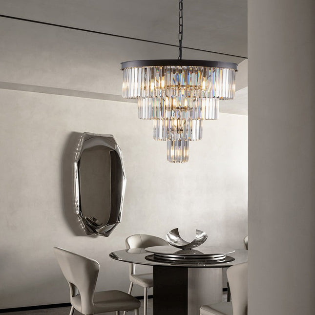 Black Chandelier Metal Ceiling Light HomeRoots