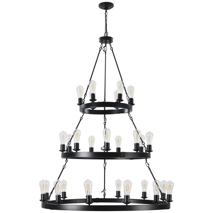 Black Chandelier Metal Ceiling Light HomeRoots
