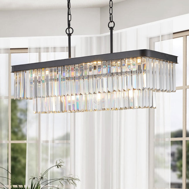 Black Chandelier Metal Ceiling Light HomeRoots
